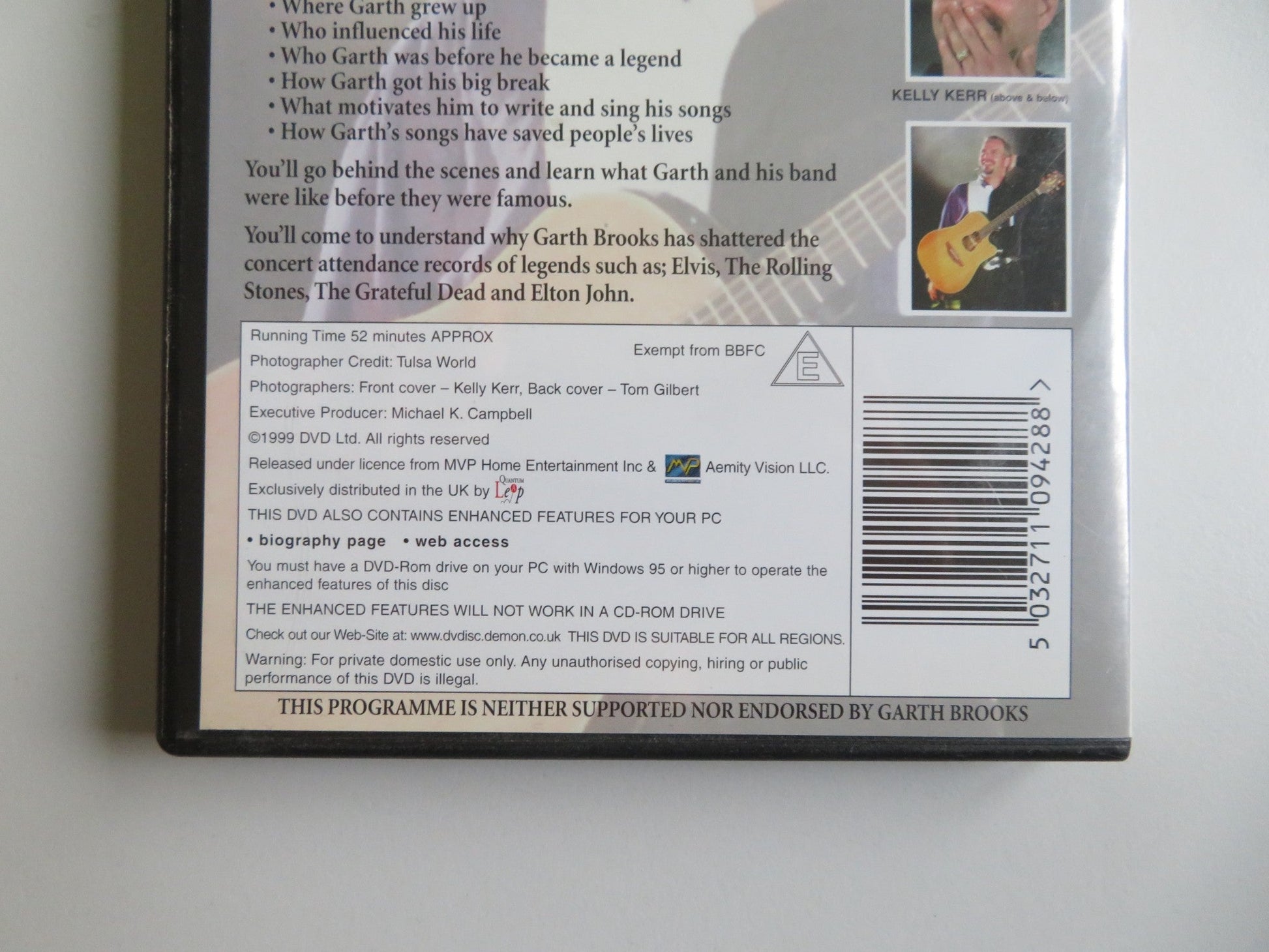 GARTH BROOKS - HIS LIFE FROM TULSA TO THE TOP (DVD) 1999 REGION ALL - Rendezvous Cinema