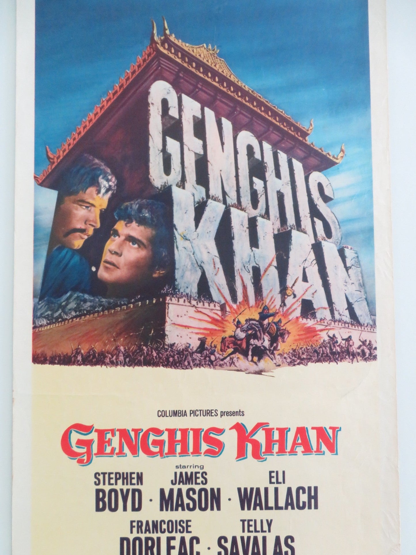 Genghis Khan US Insert Poster Stephen Boyd Omar Sharif 1965 Movie posters
