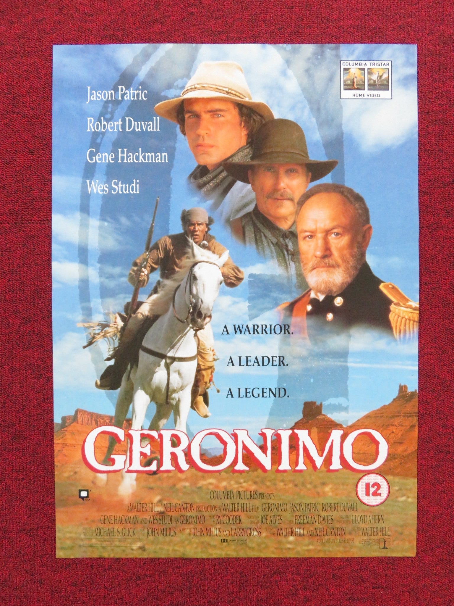GERONIMO: AN AMERICAN LEGEND VHS VIDEO POSTER GENE HACKMAN ROBERT DUVALL 1993 Rendezvous Cinema Movie posters