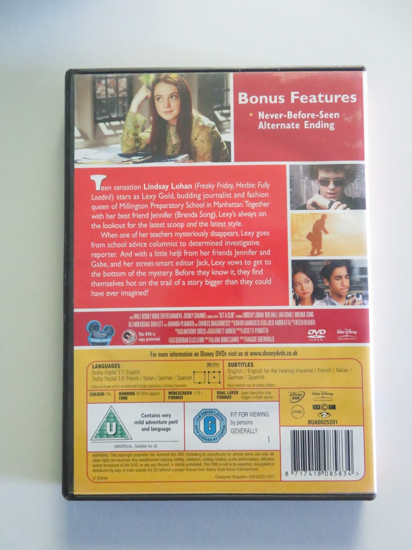 GET A CLUE (DVD) DISNEY LINDSAY LOHAN BUG HALL 2002 REGION 2 Movie posters