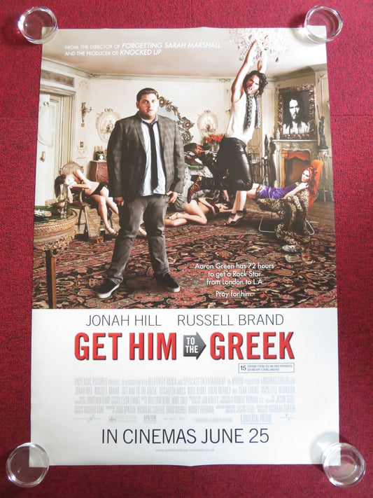 GET HIM TO THE GREEK US ONE SHEET ROLLED POSTER RUSSELL BRAND ROSE BYRNE 2010 Rendezvous Cinema Movie posters
