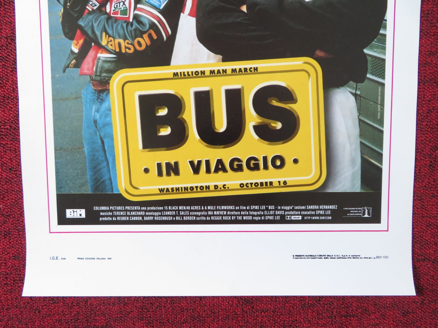 GET ON THE BUS ITALIAN LOCANDINA POSTER SPIKE LEE ANDRE BRAUGHER 1997 Rendezvous Cinema Movie posters
