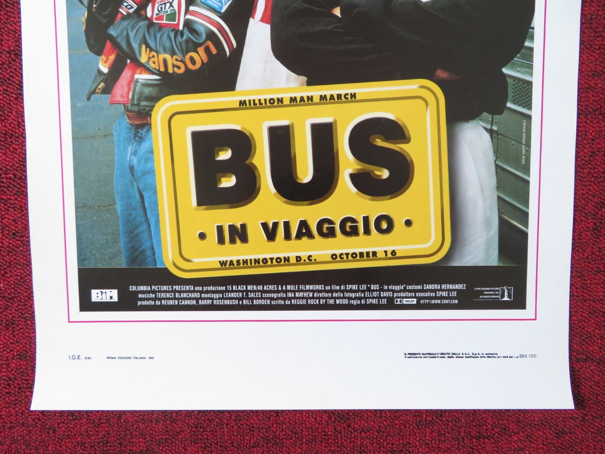 GET ON THE BUS ITALIAN LOCANDINA POSTER SPIKE LEE ANDRE BRAUGHER 1997 Rendezvous Cinema Movie posters