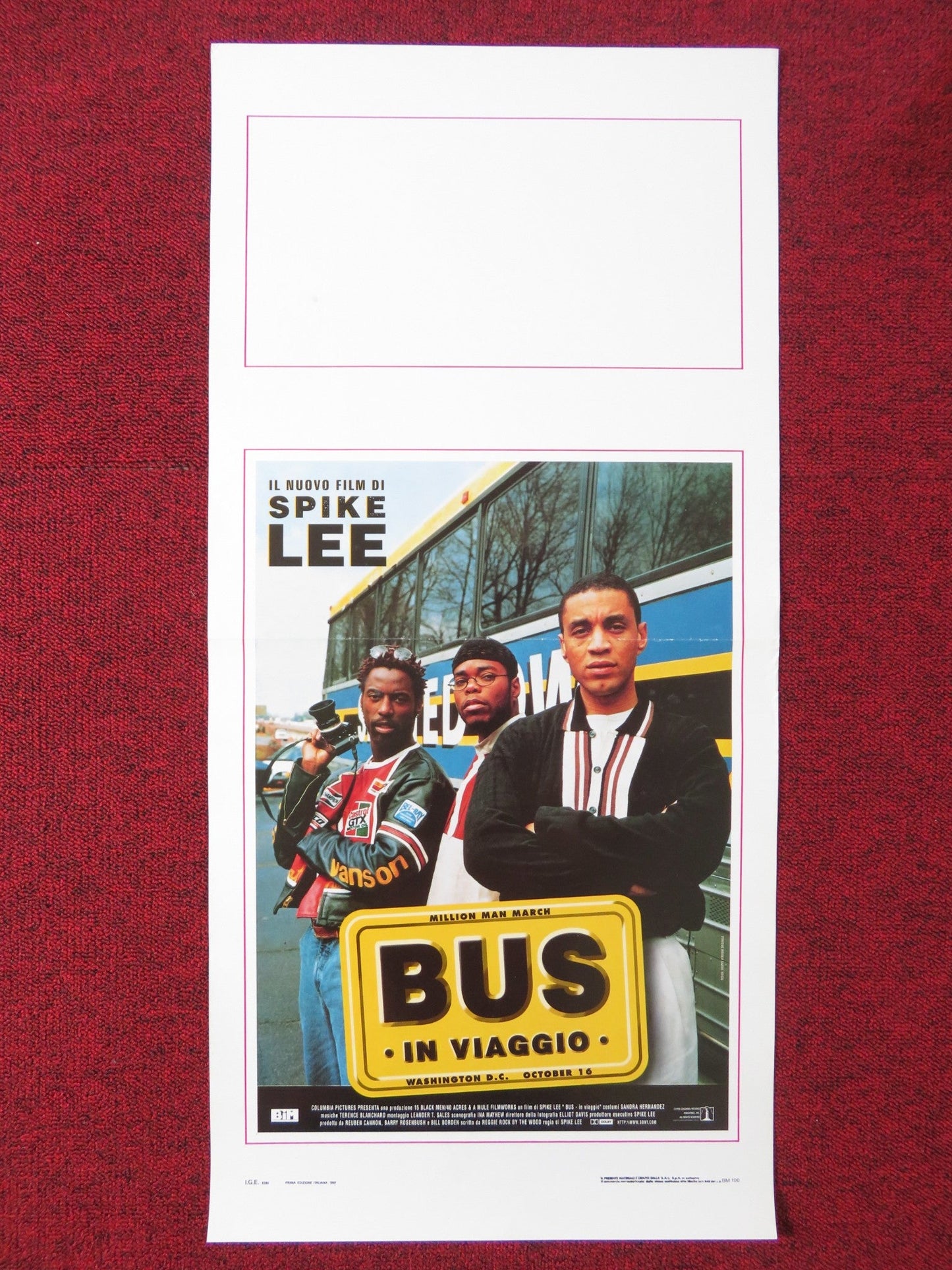 GET ON THE BUS ITALIAN LOCANDINA POSTER SPIKE LEE ANDRE BRAUGHER 1997 Rendezvous Cinema Movie posters