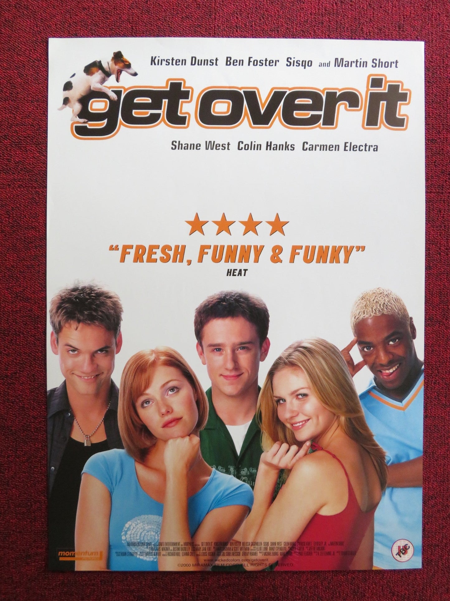 GET OVER IT VHS VIDEO POSTER KIRSTEN DUNST BEN FOSTER 2001 Rendezvous Cinema Movie posters