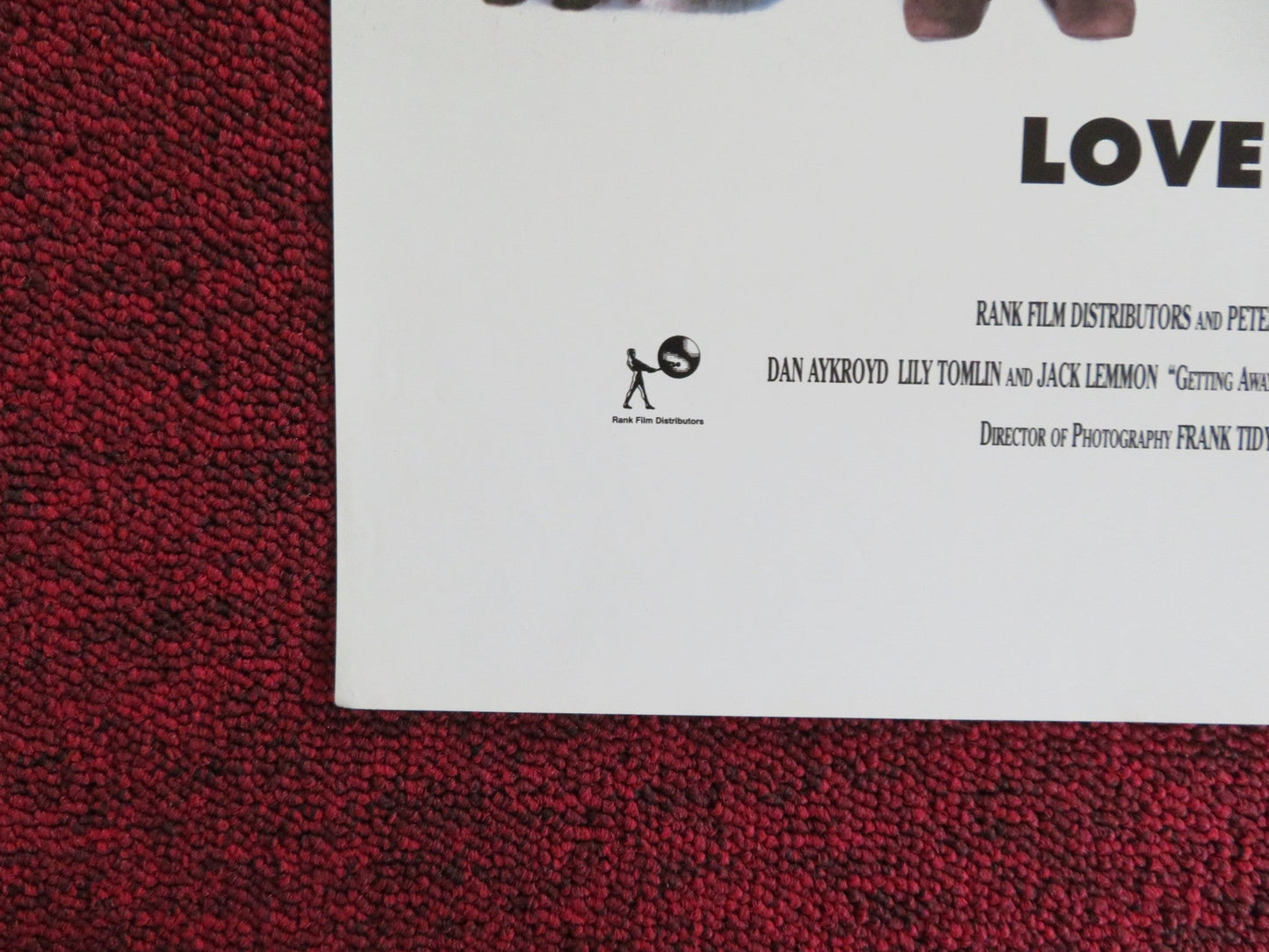 GETTING AWAY WITH MURDER VHS VIDEO POSTER DAN AYKROYD LILY TOMLIN 1996 Rendezvous Cinema Movie posters