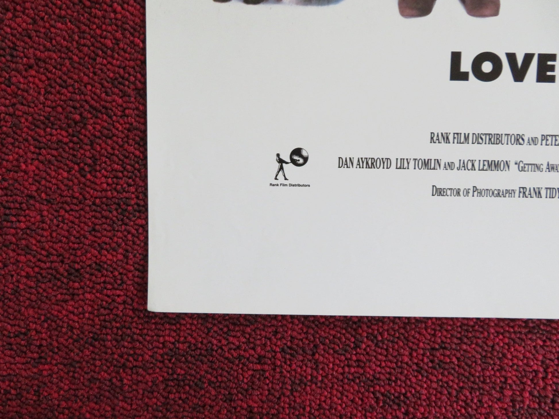 GETTING AWAY WITH MURDER VHS VIDEO POSTER DAN AYKROYD LILY TOMLIN 1996 Rendezvous Cinema Movie posters