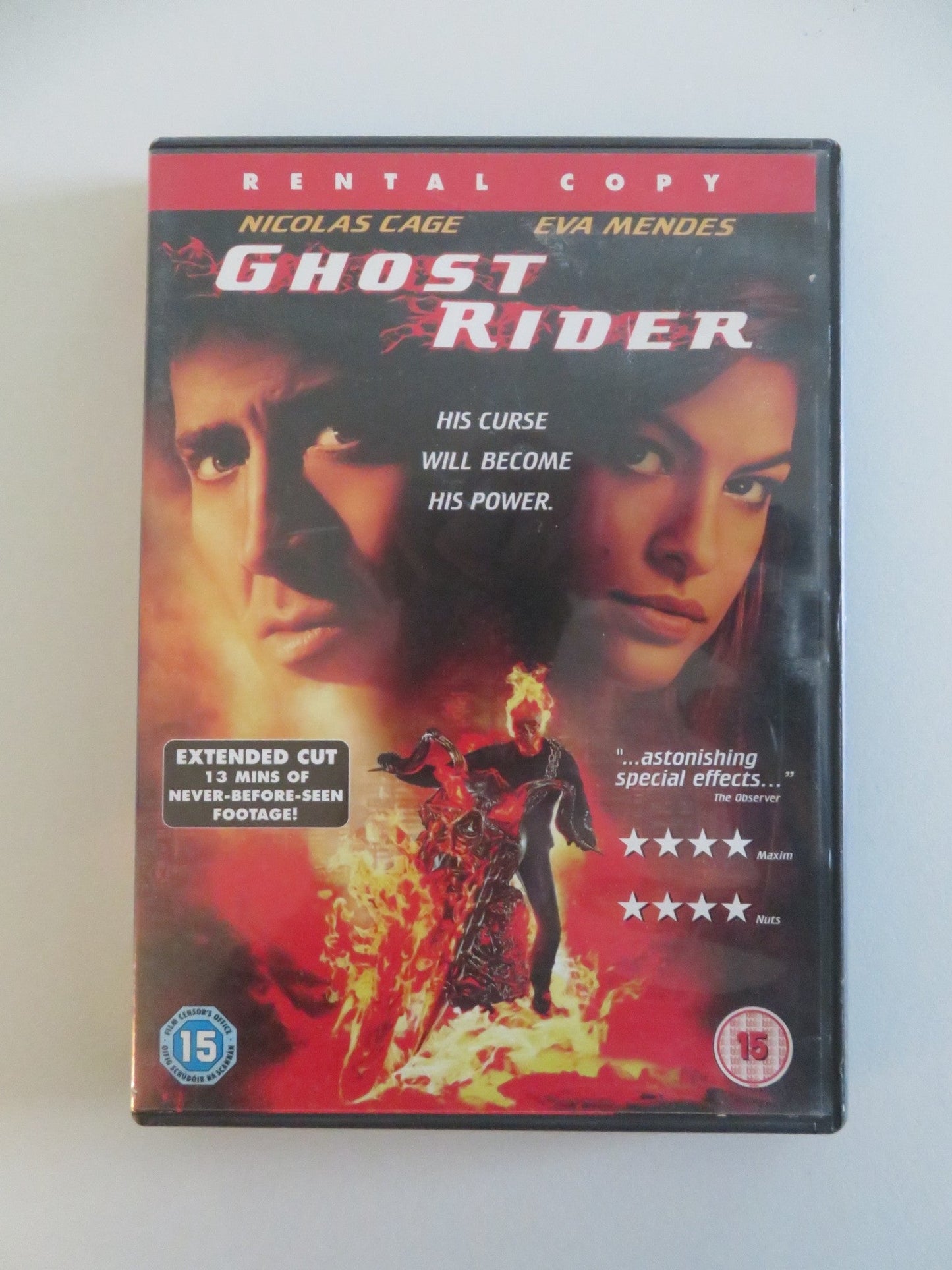 GHOST RIDER - EXTENDED CUT (DVD) NICOLAS CAGE EVA MENDES 2007 REGION 2 Movie posters