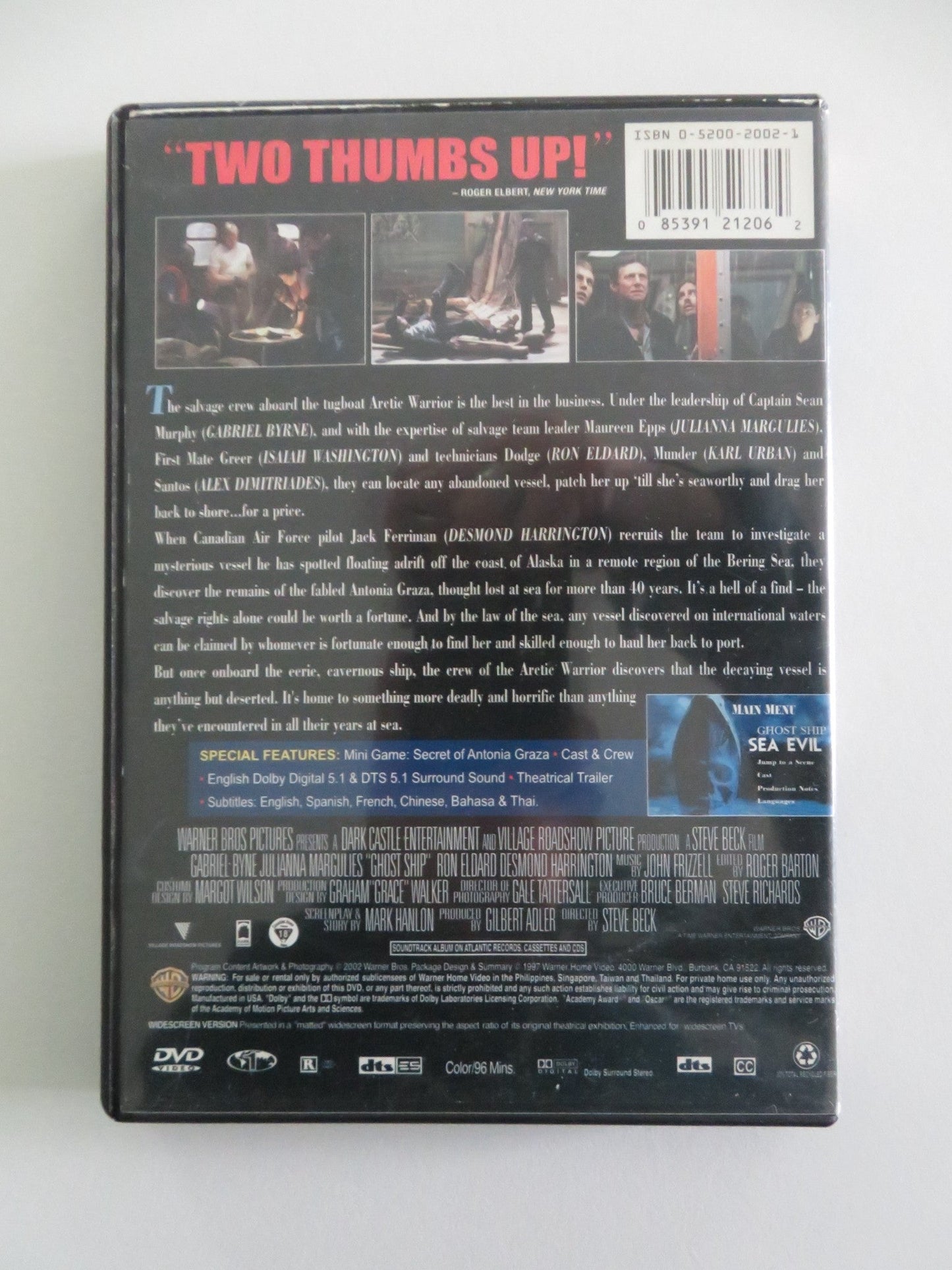 GHOST SHIP (DVD) GABRIEL BYRNE KARL URBAN 2002 REGION 1 Movie posters