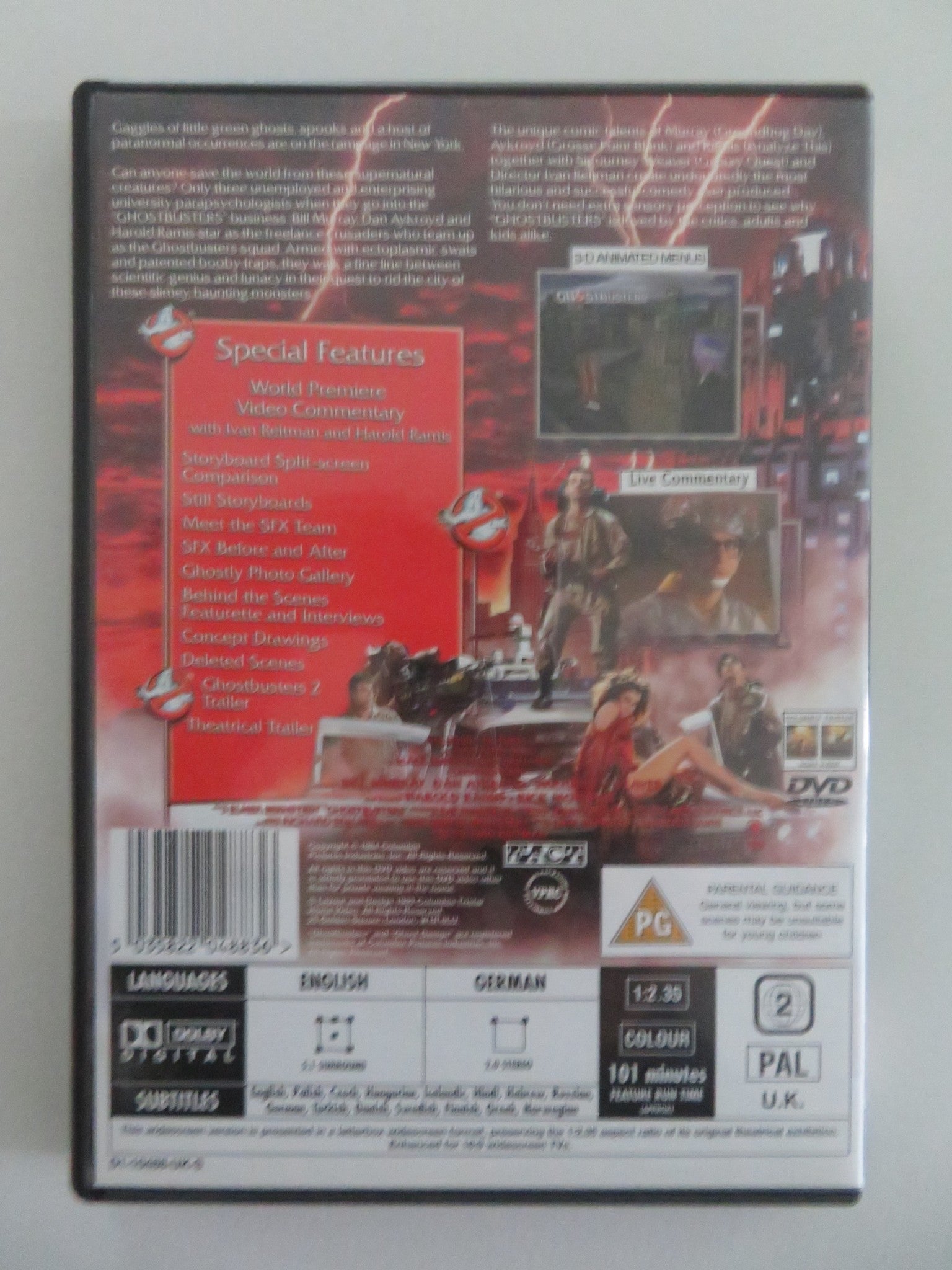 GHOSTBUSTERS - 15TH ANNIVERSARY EDITION (DVD) AYKROYD MURRAY 1984 REGION 2 Movie posters