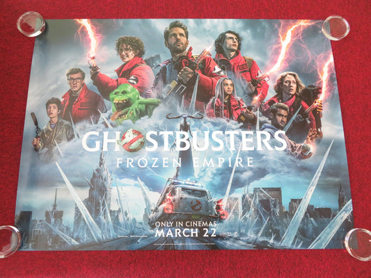 Ghostbusters: Frozen Empire UK Quad Rolled Poster Paul Rudd Carrie Coon 2024 Movie posters