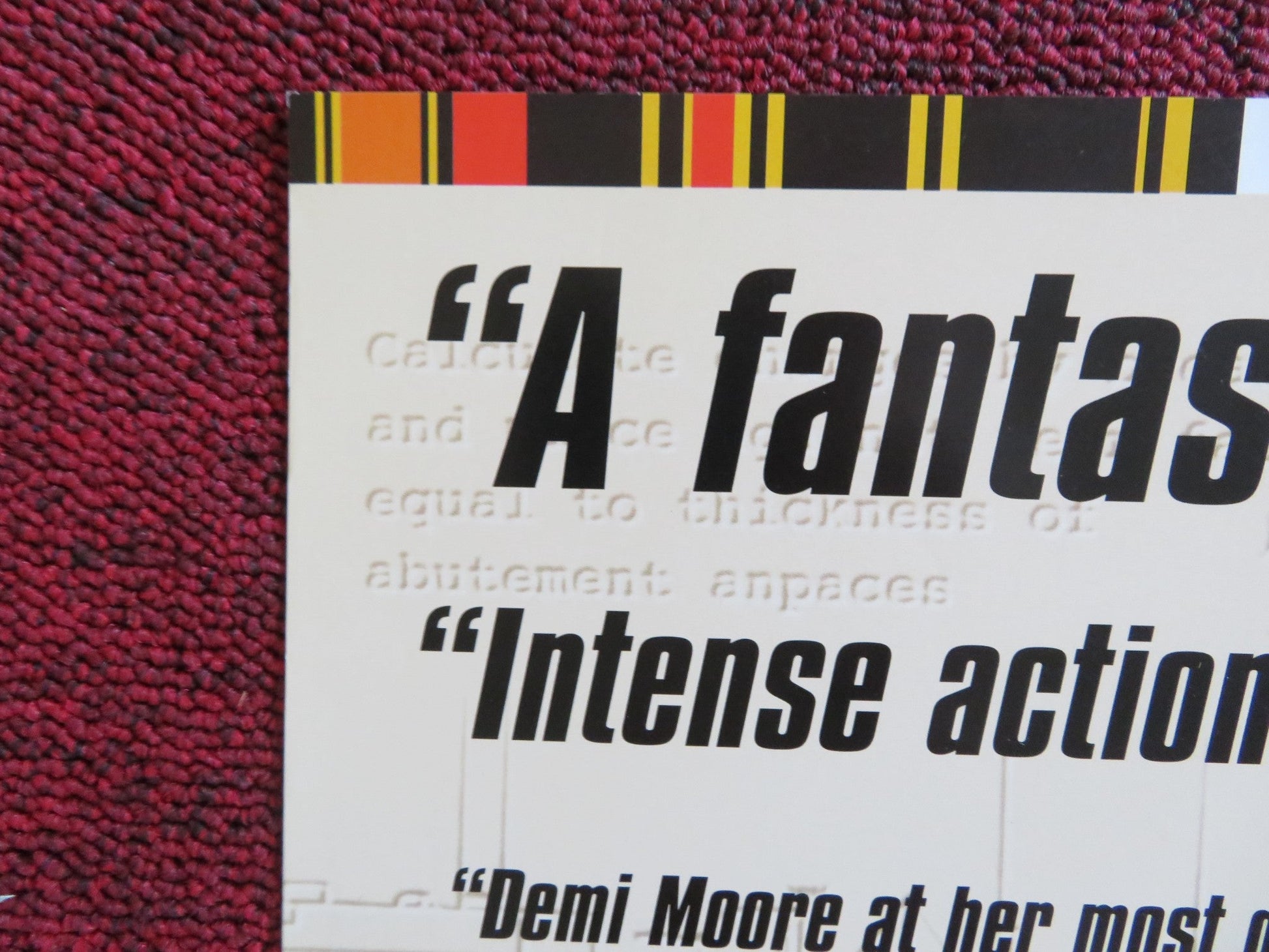 G.I. JANE VHS VIDEO POSTER DEMI MOORE VIGGO MORTENSEN 1997 Rendezvous Cinema Movie posters