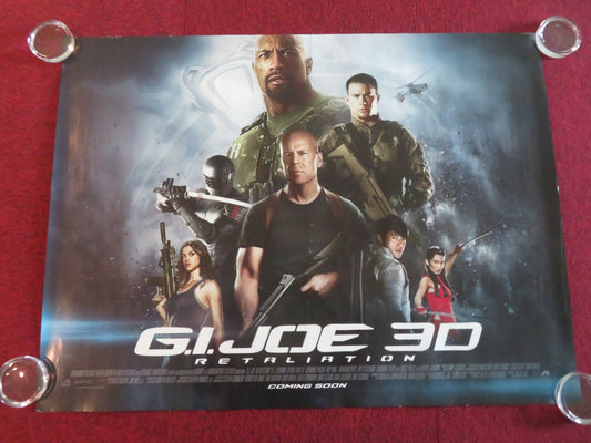 G.I. JOE: RETALIATION UK QUAD ROLLED POSTER DWAYNE JOHNSON BRUCE WILLIS 2013 Movie posters