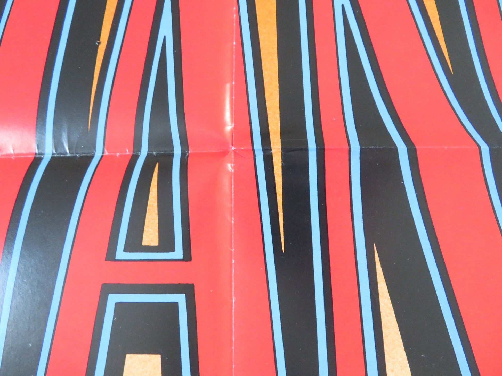 GIANT FOLDED US ONE SHEET POSTER ELIZABETH TAYLOR JAMES DEAN R1982 Rendezvous Cinema Movie posters