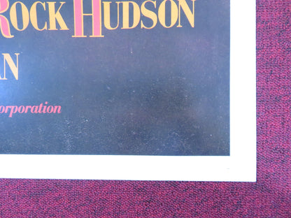 GIANT FOLDED US ONE SHEET POSTER ELIZABETH TAYLOR JAMES DEAN R1982 Rendezvous Cinema Movie posters