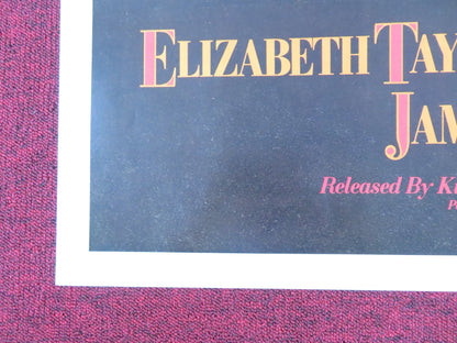 GIANT FOLDED US ONE SHEET POSTER ELIZABETH TAYLOR JAMES DEAN R1982 Rendezvous Cinema Movie posters