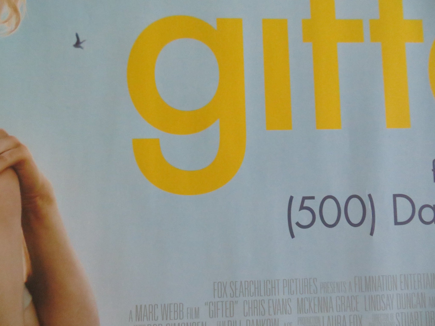 GIFTED UK QUAD ROLLED POSTER CHRIS EVANS MCKENNA GRACE OCTAVIA SPENCER 2017 Movie posters