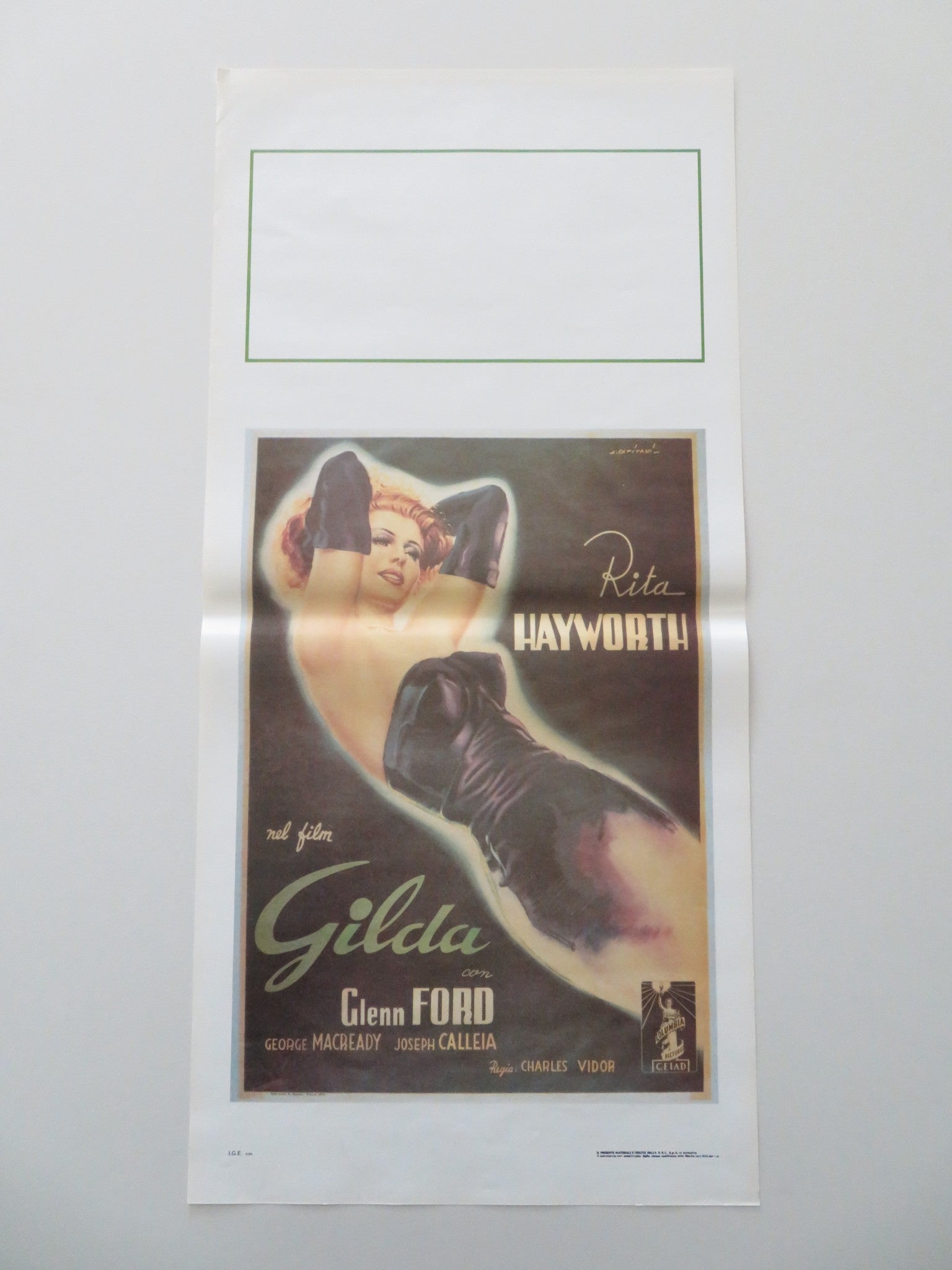 GILDA ITALIAN LOCANDINA POSTER RITA HAYWORTH GLENN FORD R2000s Movie posters