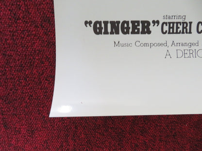 GINGER US TRI - FOLDED ONE SHEET ROLLED POSTER CHERI CAFFARO DUANE TUCKER 1971 Movie posters