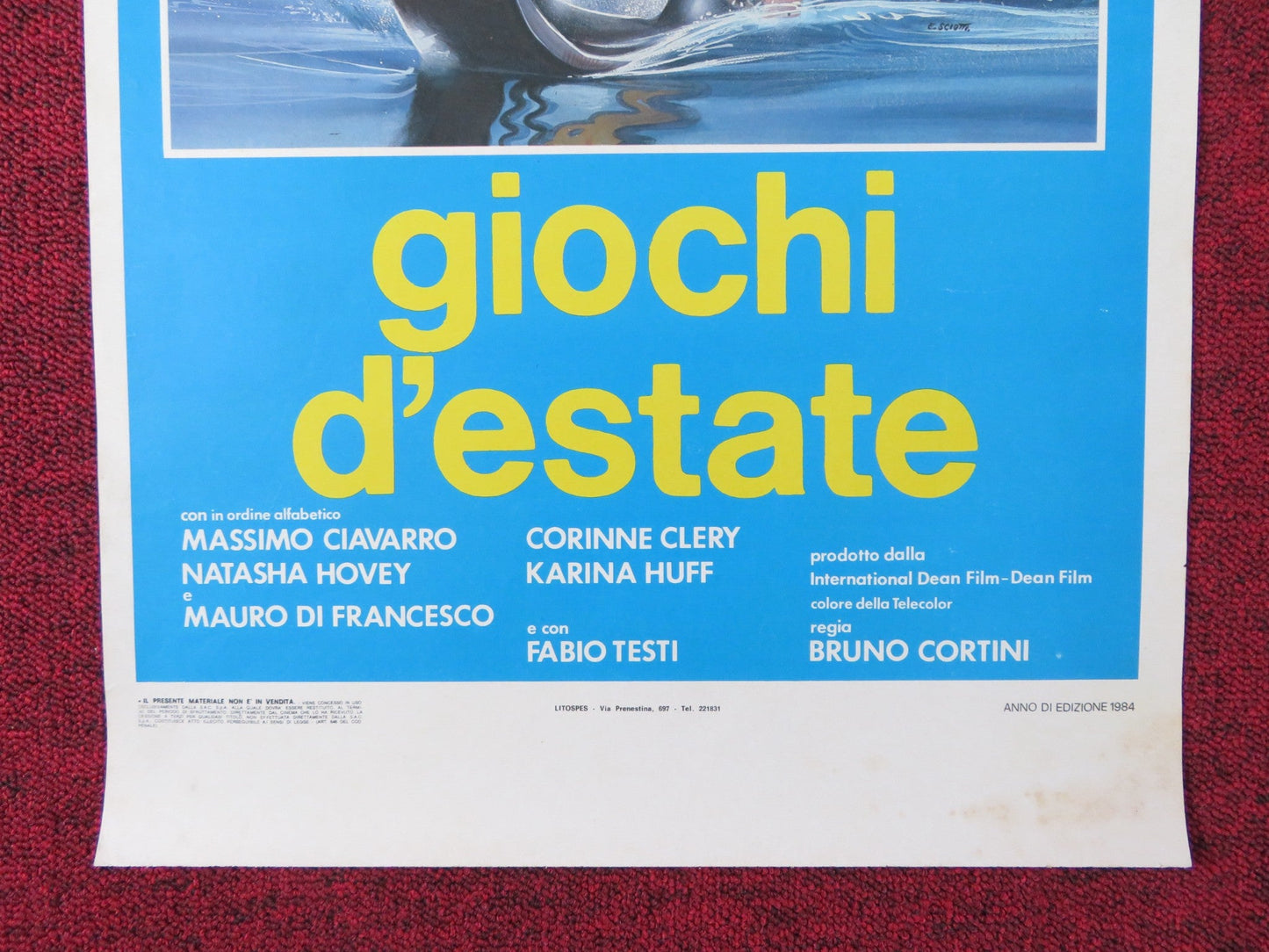 GIOCHI D'ESTATE ITALIAN LOCANDINA POSTER MASSIMO CIAVARRO NATASHA HOVEY 1984 Rendezvous Cinema Movie posters