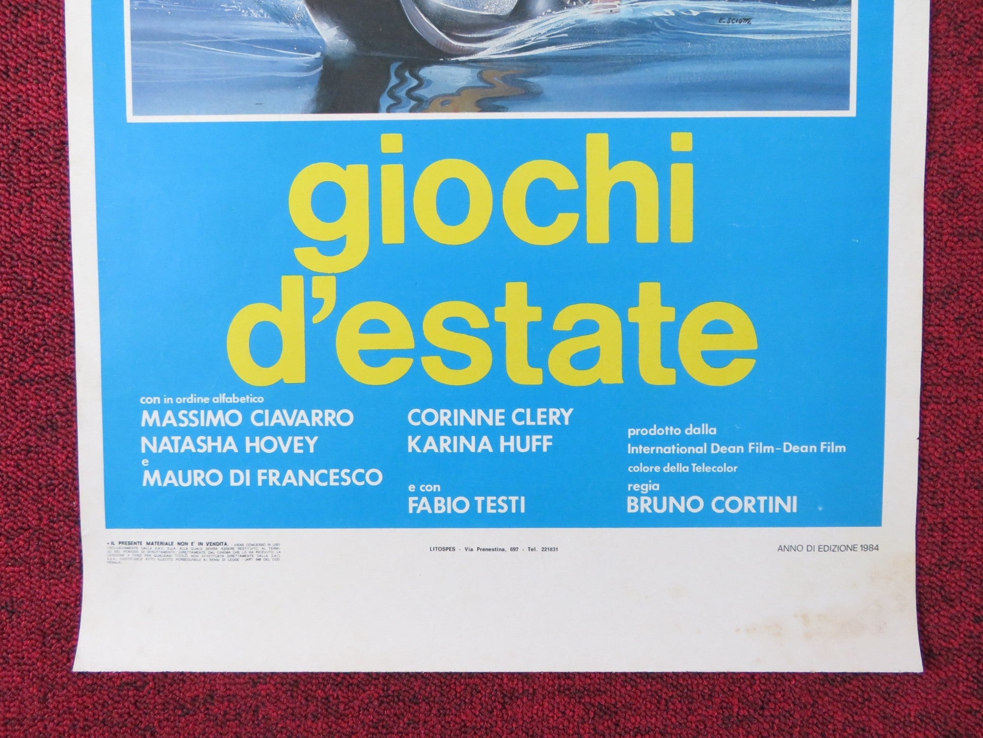GIOCHI D'ESTATE ITALIAN LOCANDINA POSTER MASSIMO CIAVARRO NATASHA HOVEY 1984 Rendezvous Cinema Movie posters