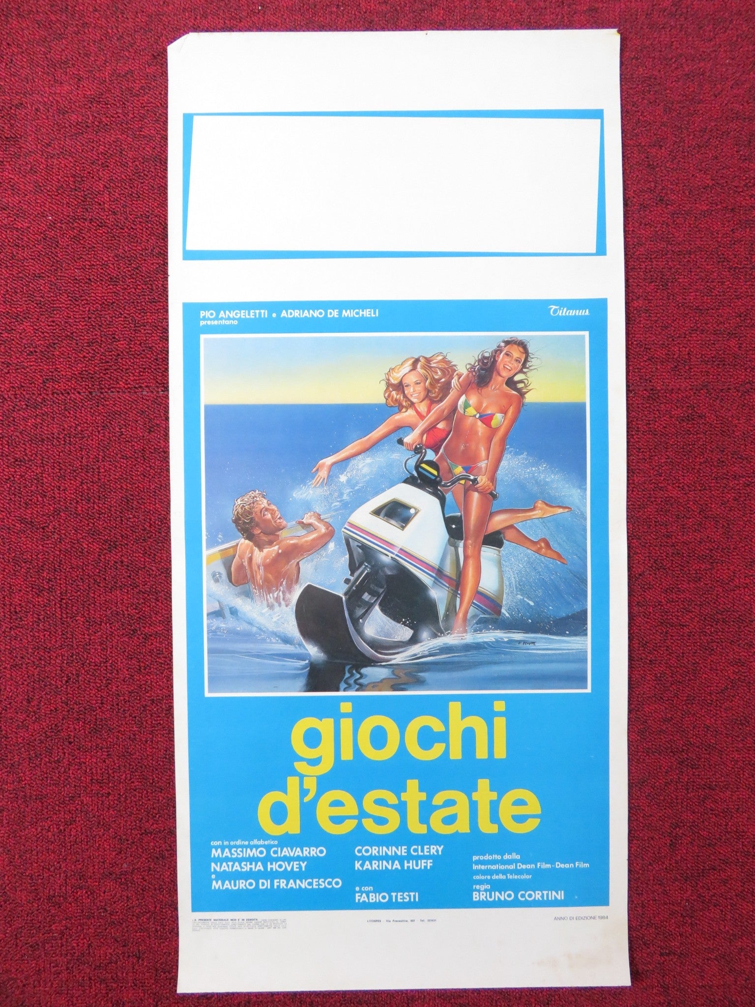 GIOCHI D'ESTATE ITALIAN LOCANDINA POSTER MASSIMO CIAVARRO NATASHA HOVEY 1984 Rendezvous Cinema Movie posters