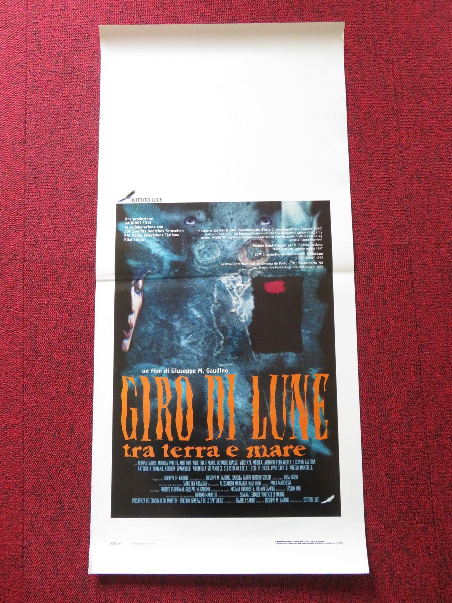 GIRO DI LUNE TRA TERRA E MARE ITALIAN LOCANDINA POSTER OLIMPIA CARLISI 1997 Rendezvous Cinema Movie posters