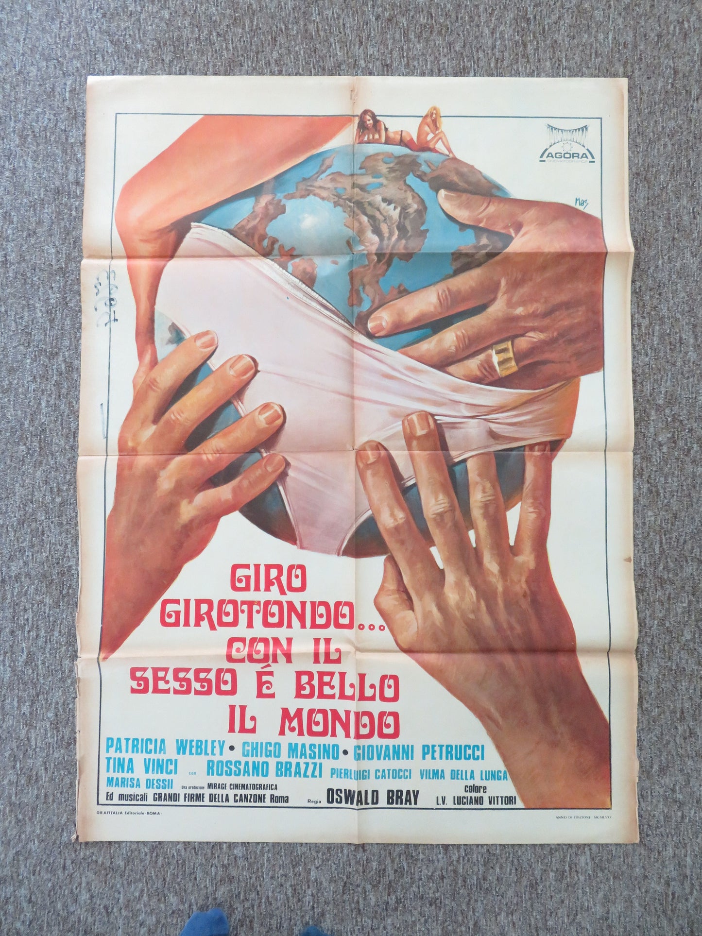 Giro girotondo... con il sesso è bello il mondo - B Italian 2 Foglio Poster 1975 Movie posters