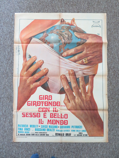 Giro girotondo... con il sesso è bello il mondo - B Italian 2 Foglio Poster 1975 Movie posters