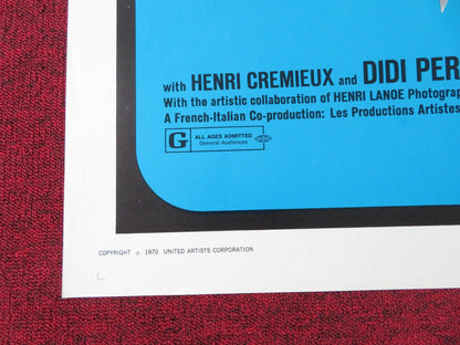 GIVE HER THE MOON FOLDED US ONE SHEET POSTER PHILIPPE NOIRET BERT CONVY 1970 Rendezvous Cinema Movie posters