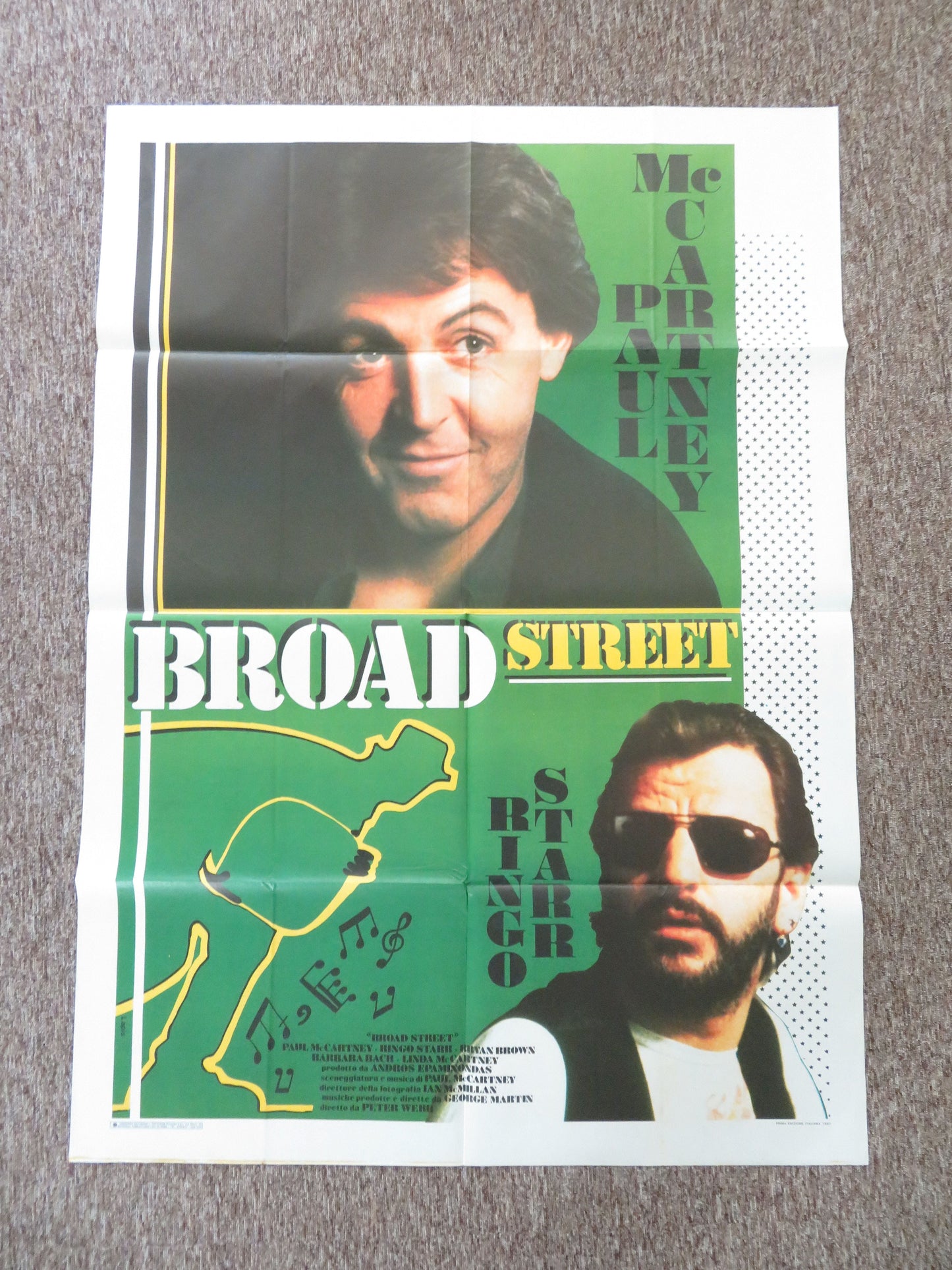Give My Regards to Broad Street Italian 2 Foglio Poster Paul McCartney 1987 Movie posters