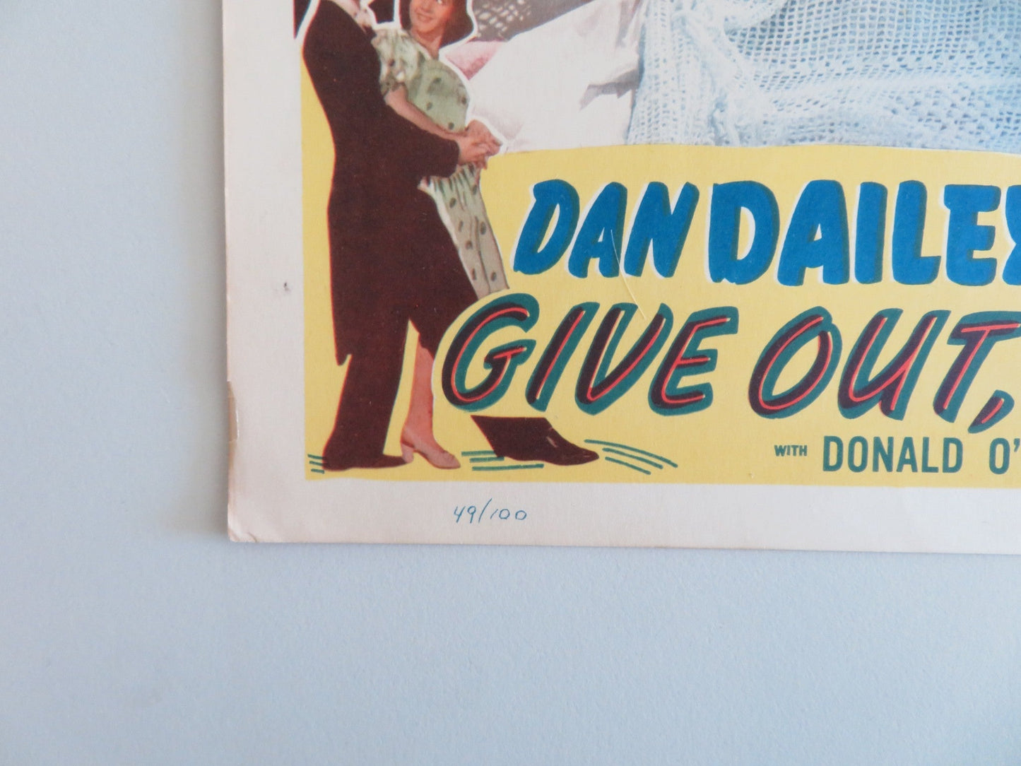 GIVE OUT, SISTERS - A LOBBY CARD DAN DAILEY DONALD O'CONNOR ANDREWS SISTERS 1942 Rendezvous Cinema Movie posters