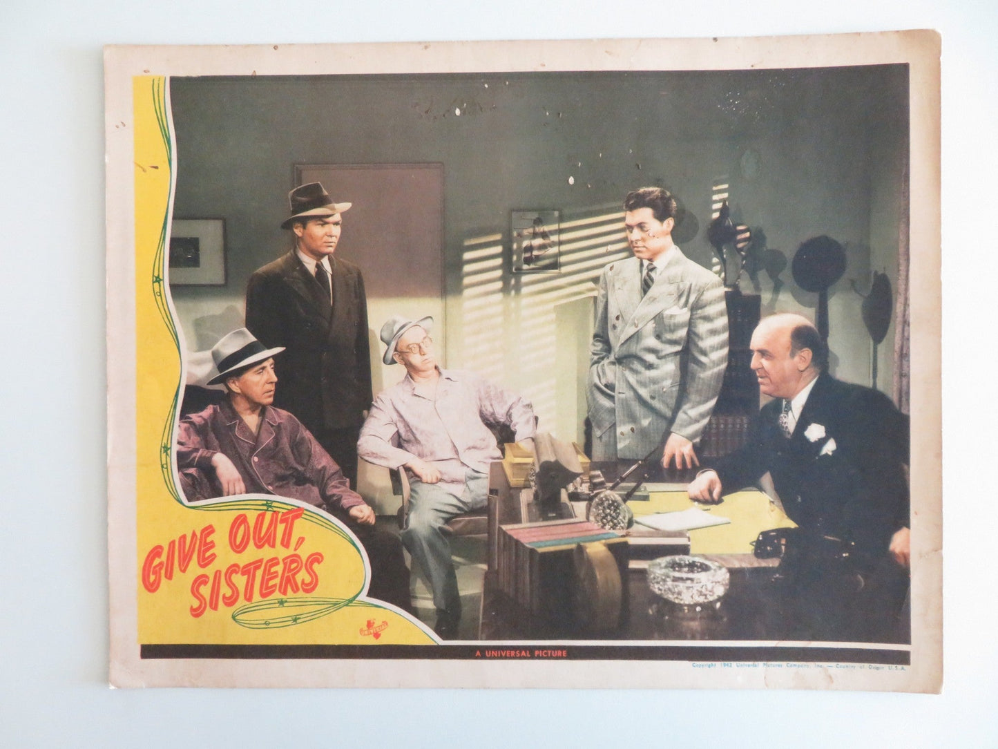 GIVE OUT, SISTERS - D LOBBY CARD DAN DAILEY DONALD O'CONNOR ANDREWS SISTERS 1942 Rendezvous Cinema Movie posters