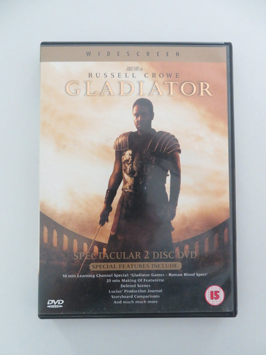 GLADIATOR - SPECTACULAR 2 DISC DVD (DVD) RUSSELL CROWE J. PHOENIX 2000 REGION 2 Movie posters