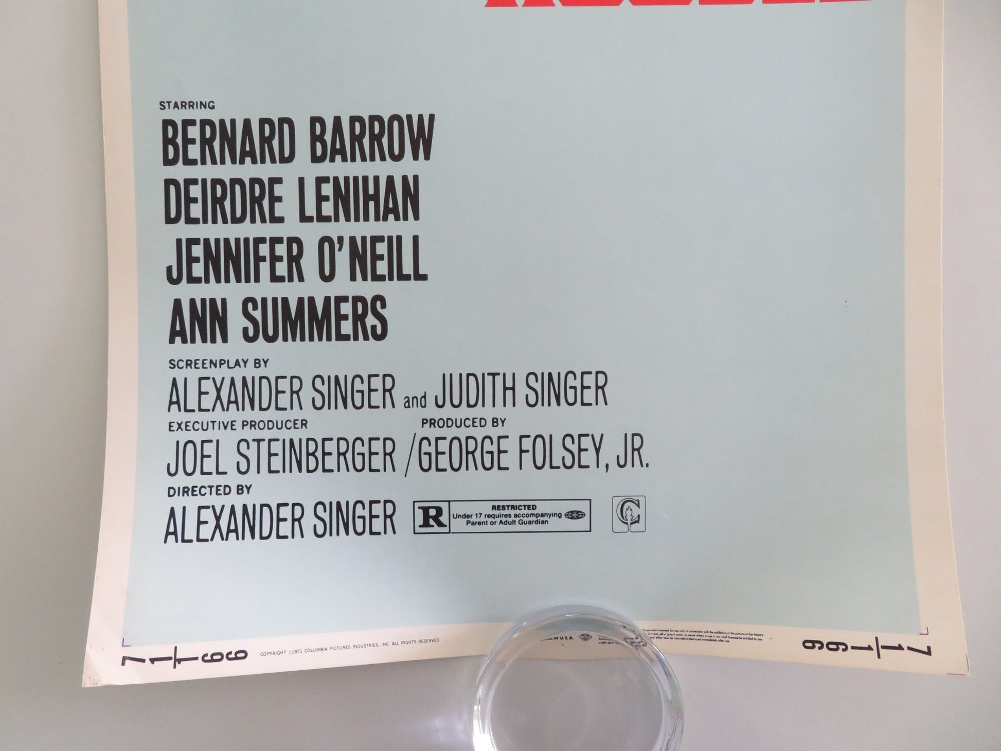 Glass Houses US Insert Poster Bernard Barrow Deirdre Lenihan 1971 Movie posters