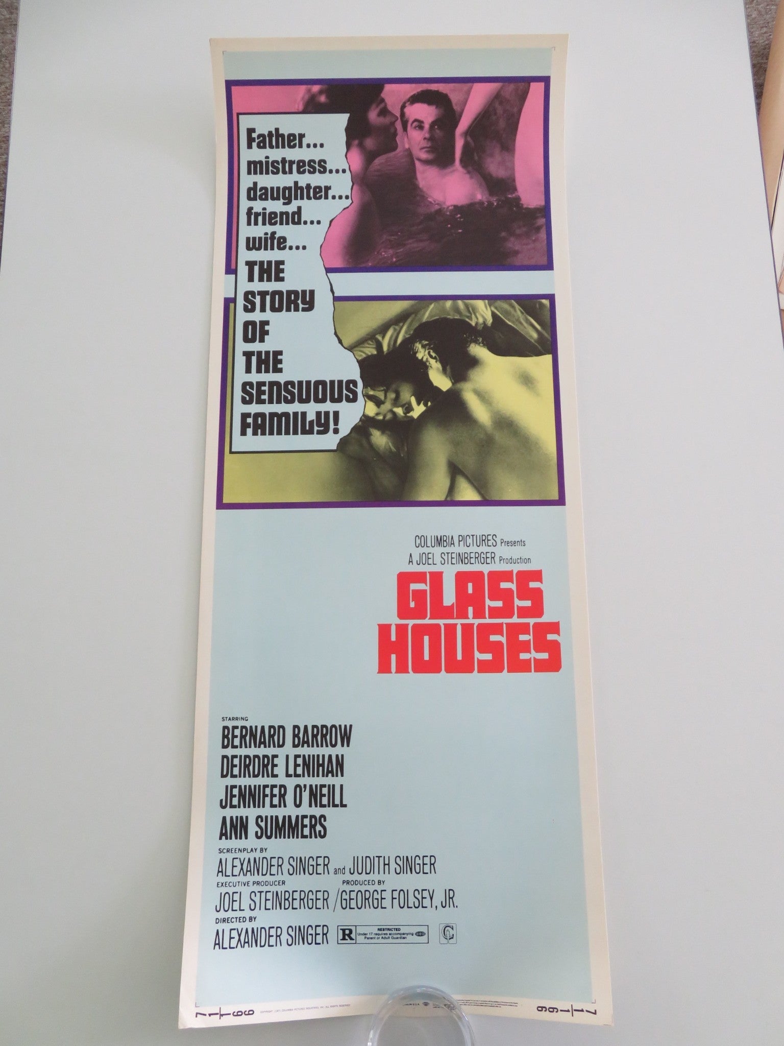 Glass Houses US Insert Poster Bernard Barrow Deirdre Lenihan 1971 Movie posters