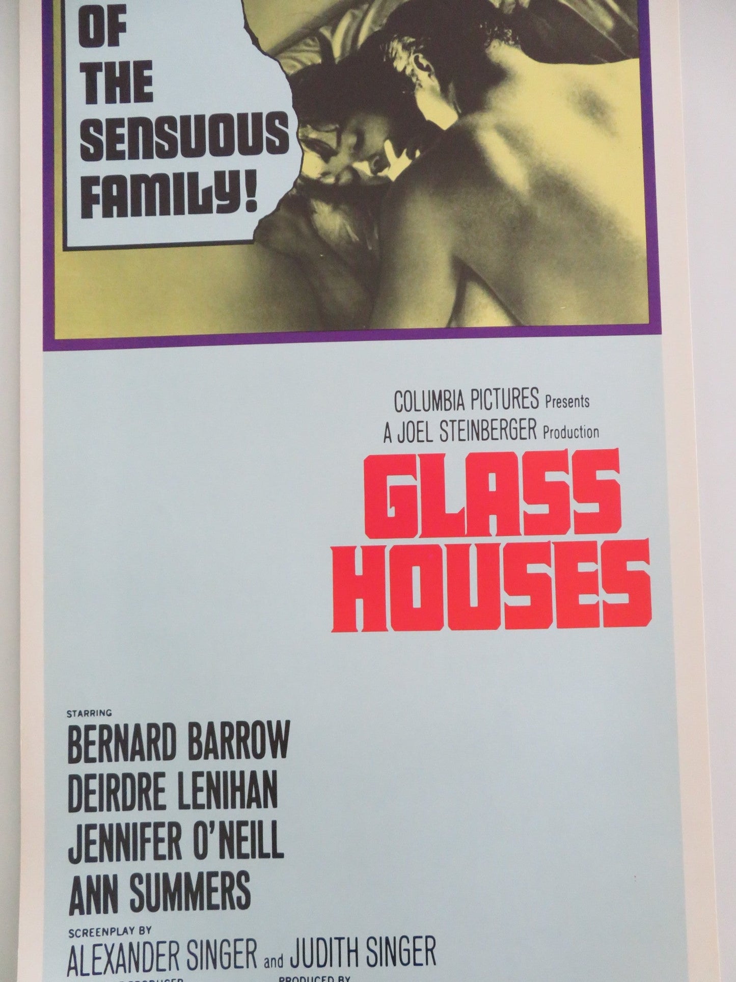 Glass Houses US Insert Poster Bernard Barrow Deirdre Lenihan 1971 Movie posters