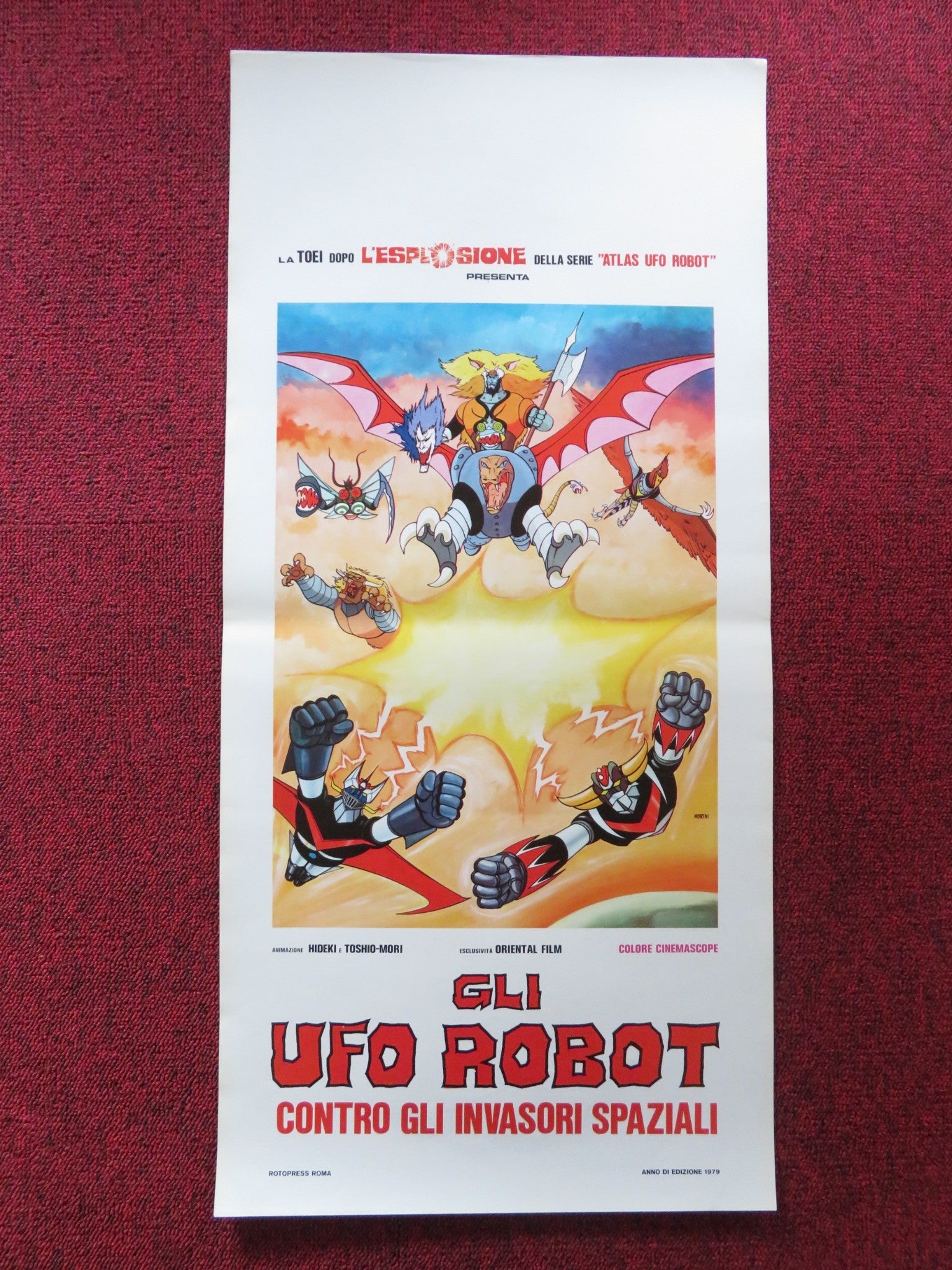 GLI UFO ROBOT CONTRO GLI INVASORI SPAZIALI ITALIAN LOCANDINA POSTER 1979 Rendezvous Cinema Movie posters