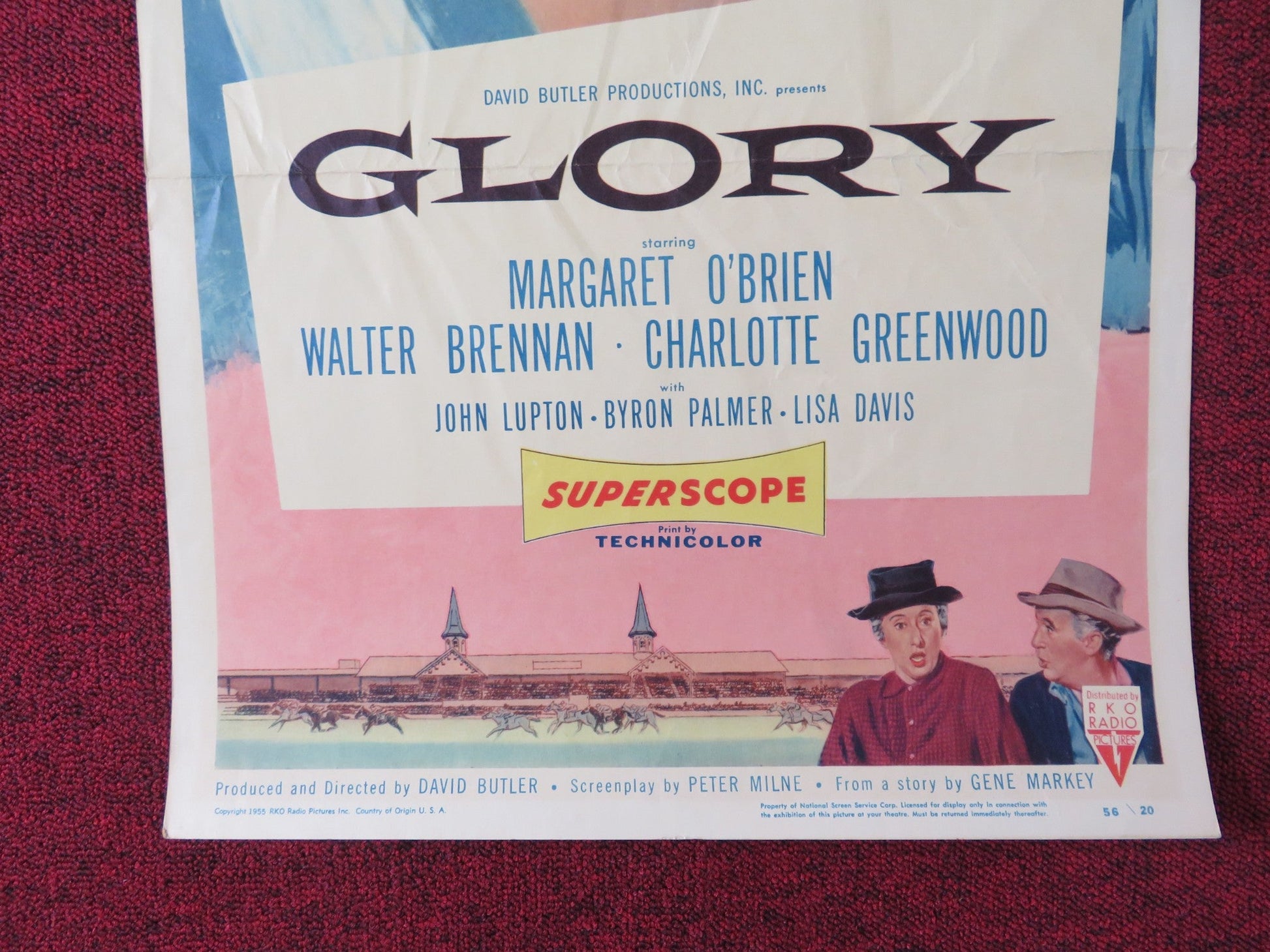 GLORY US INSERT POSTER MARGARET O'BRIEN WALTER BRENNAN 1956 Rendezvous Cinema Movie posters