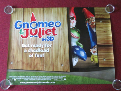 GNOMEO AND JULIET - B UK QUAD ROLLED POSTER JAMES MCAVOY EMILY BLUNT 2011 Movie posters