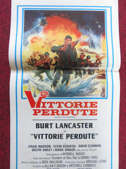 GO TELL THE SPARTANS ITALIAN LOCANDINA POSTER BURT LANCASTER CRAIG WASSON 1977 Rendezvous Cinema Movie posters
