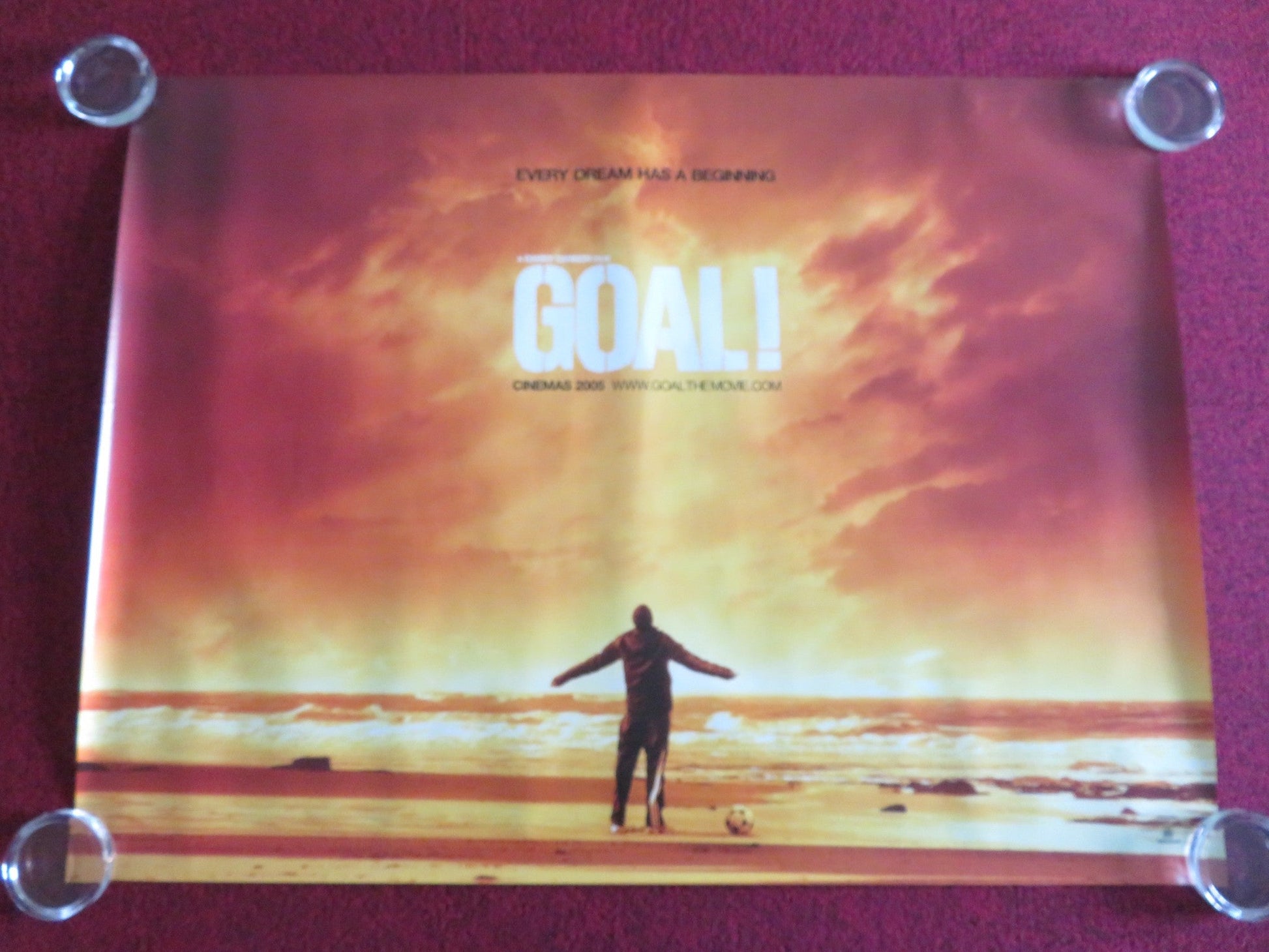 GOAL! THE DREAM BEGINS UK QUAD ROLLED POSTER TONY PLANA MIRIAM COLON 2005 Movie posters