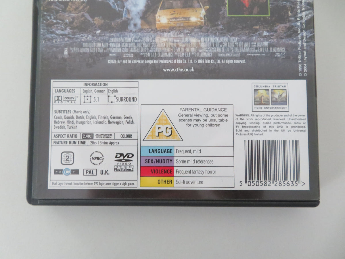 Godzilla (DVD) Matthew Broderick Jean Reno Maria Pitillo 1998 Region 2 Movie posters