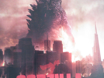 GODZILLA UK QUAD ROLLED POSTER AARON TAYLOR - JOHNSON BRYAN CRANSTON 2014 Rendezvous Cinema Movie posters