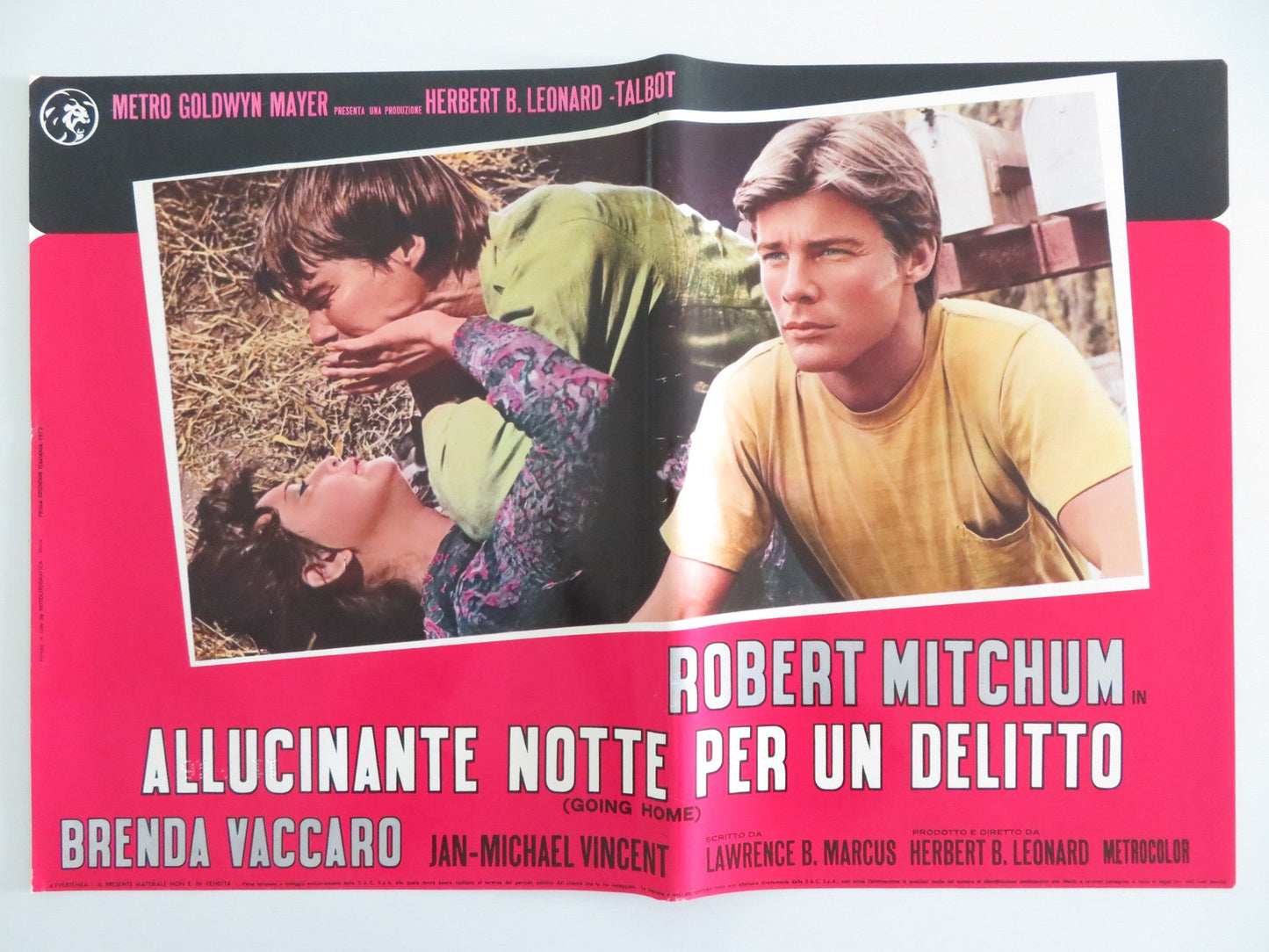 GOING HOME - C ITALIAN FOTOBUSTA POSTER ROBERT MITCHUM BRENDA VACCARO 1971 Rendezvous Cinema Movie posters