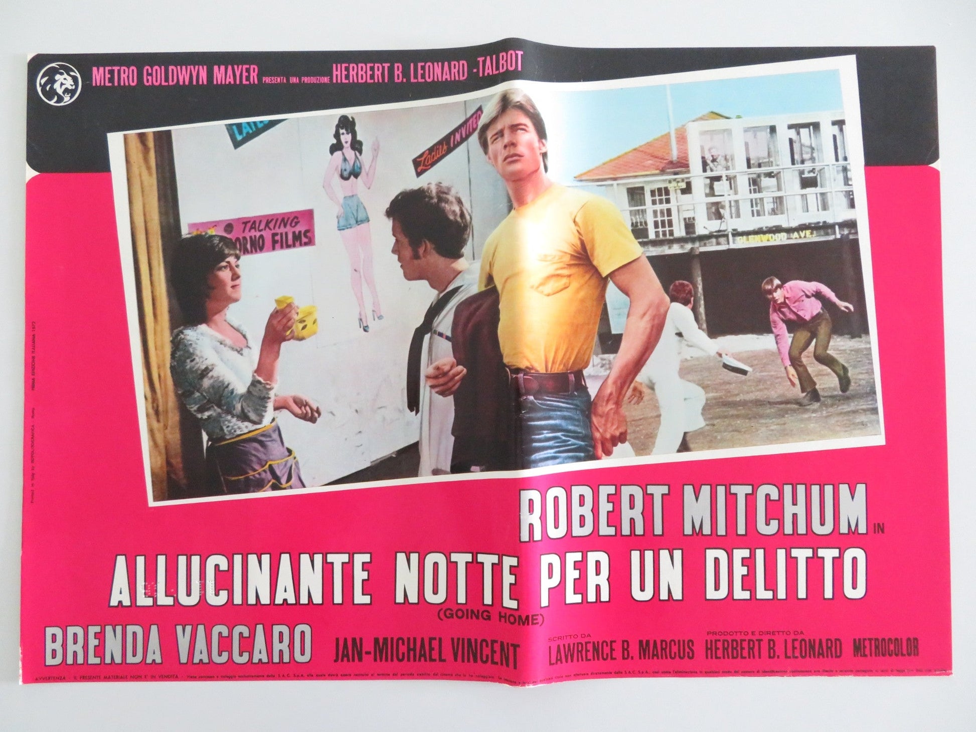 GOING HOME - D ITALIAN FOTOBUSTA POSTER ROBERT MITCHUM BRENDA VACCARO 1971 Rendezvous Cinema Movie posters