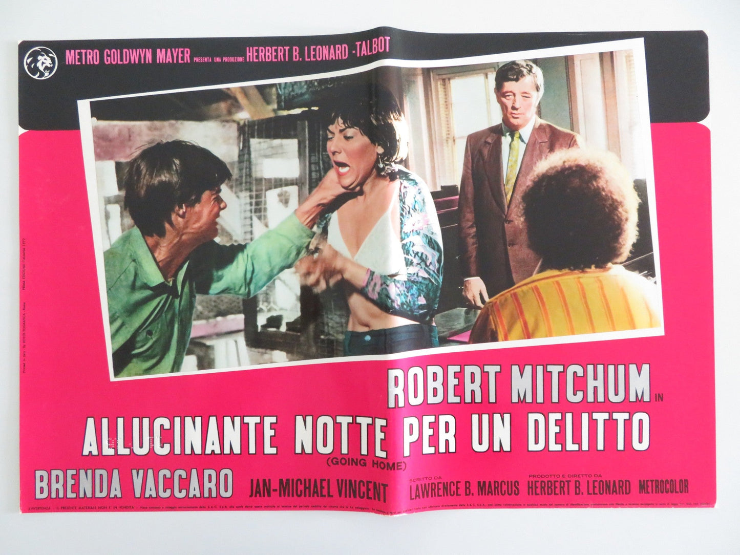 GOING HOME - G ITALIAN FOTOBUSTA POSTER ROBERT MITCHUM BRENDA VACCARO 1971 Rendezvous Cinema Movie posters