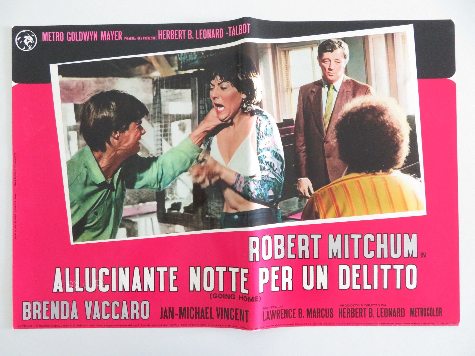 GOING HOME - G ITALIAN FOTOBUSTA POSTER ROBERT MITCHUM BRENDA VACCARO 1971 Rendezvous Cinema Movie posters