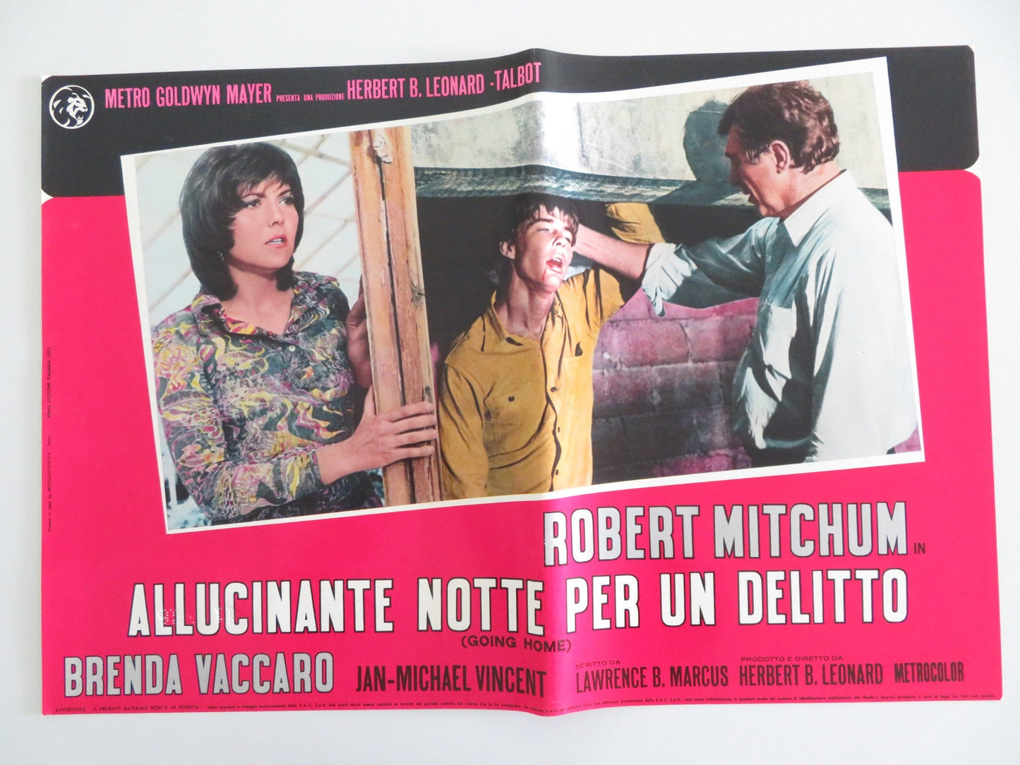 GOING HOME - H ITALIAN FOTOBUSTA POSTER ROBERT MITCHUM BRENDA VACCARO 1971 Rendezvous Cinema Movie posters