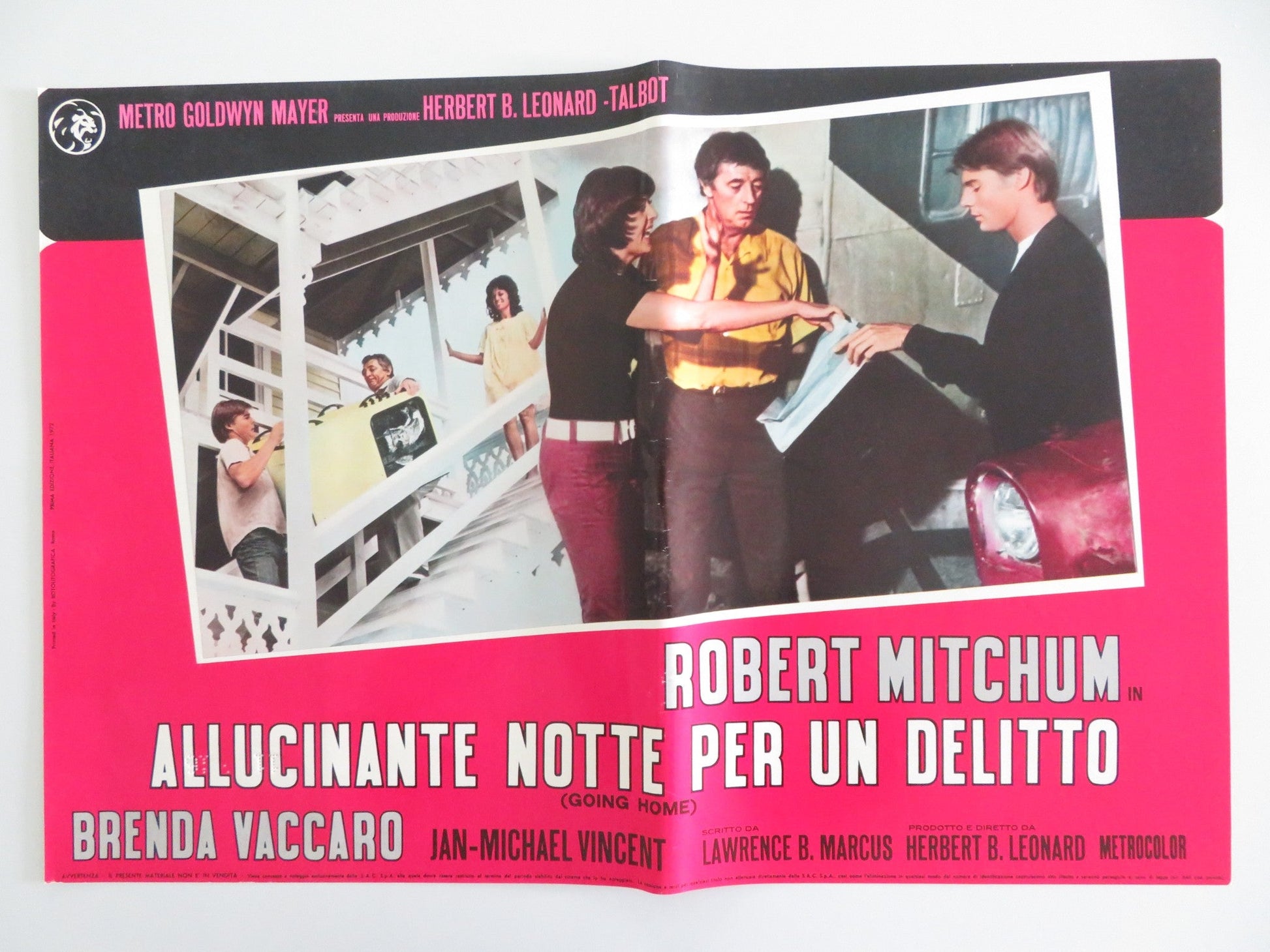 GOING HOME - J ITALIAN FOTOBUSTA POSTER ROBERT MITCHUM BRENDA VACCARO 1971 Rendezvous Cinema Movie posters